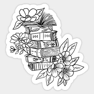 Flower Books Sticker